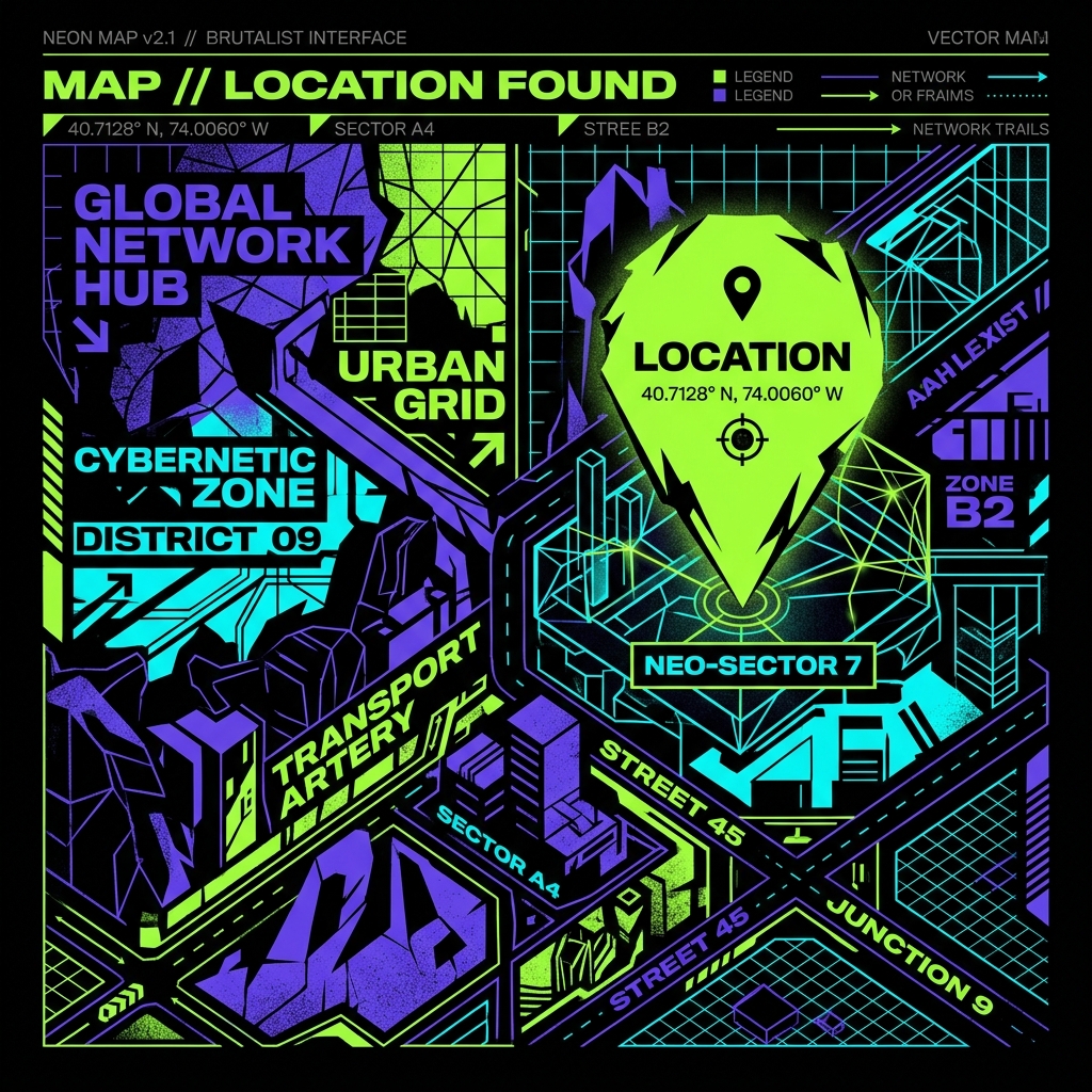 Maps and Location Pin Art